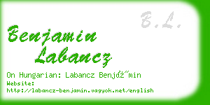 benjamin labancz business card